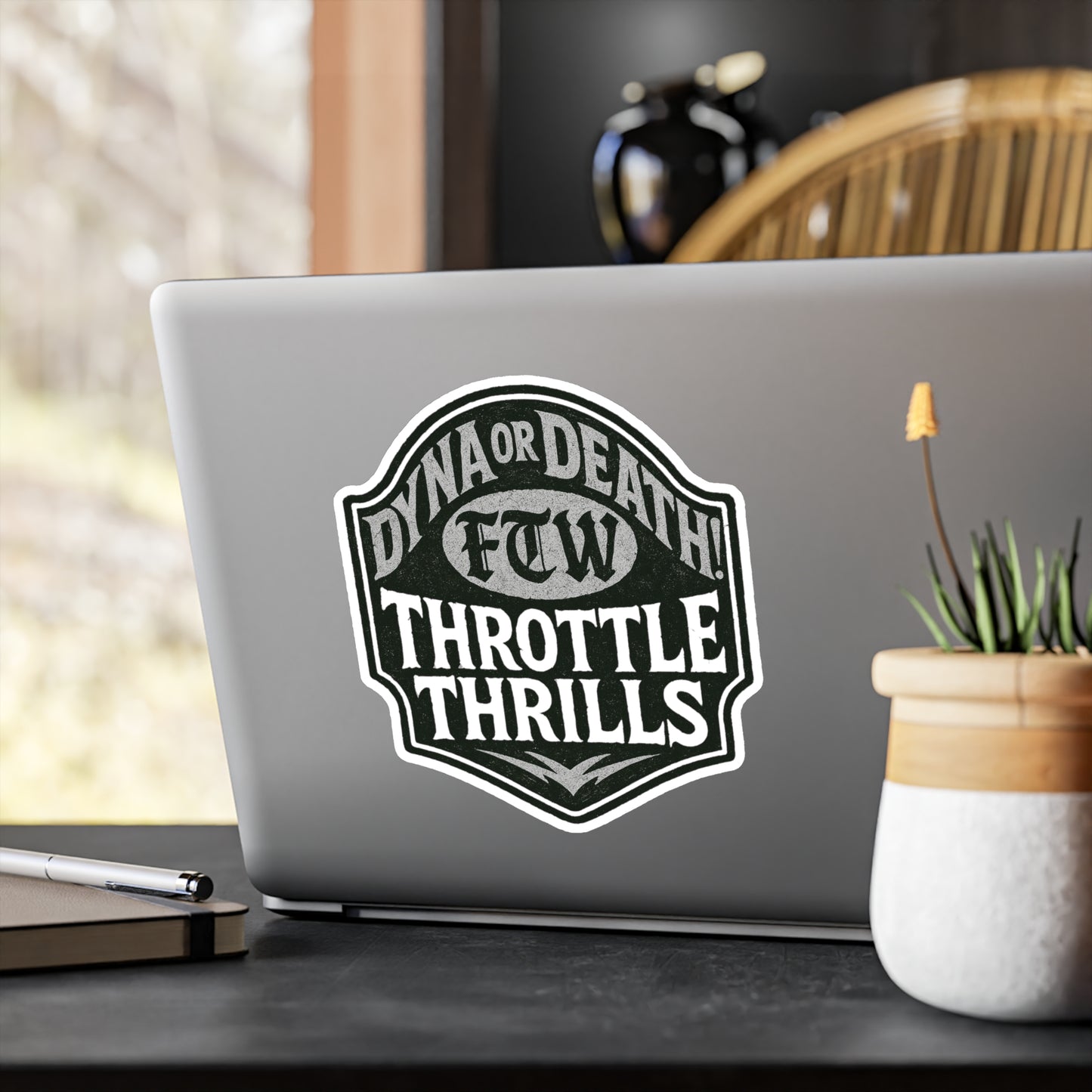 Dyna or Death! Classic Monochrome Edition Sticker