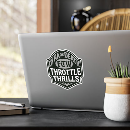 Dyna or Death! Classic Monochrome Edition Sticker