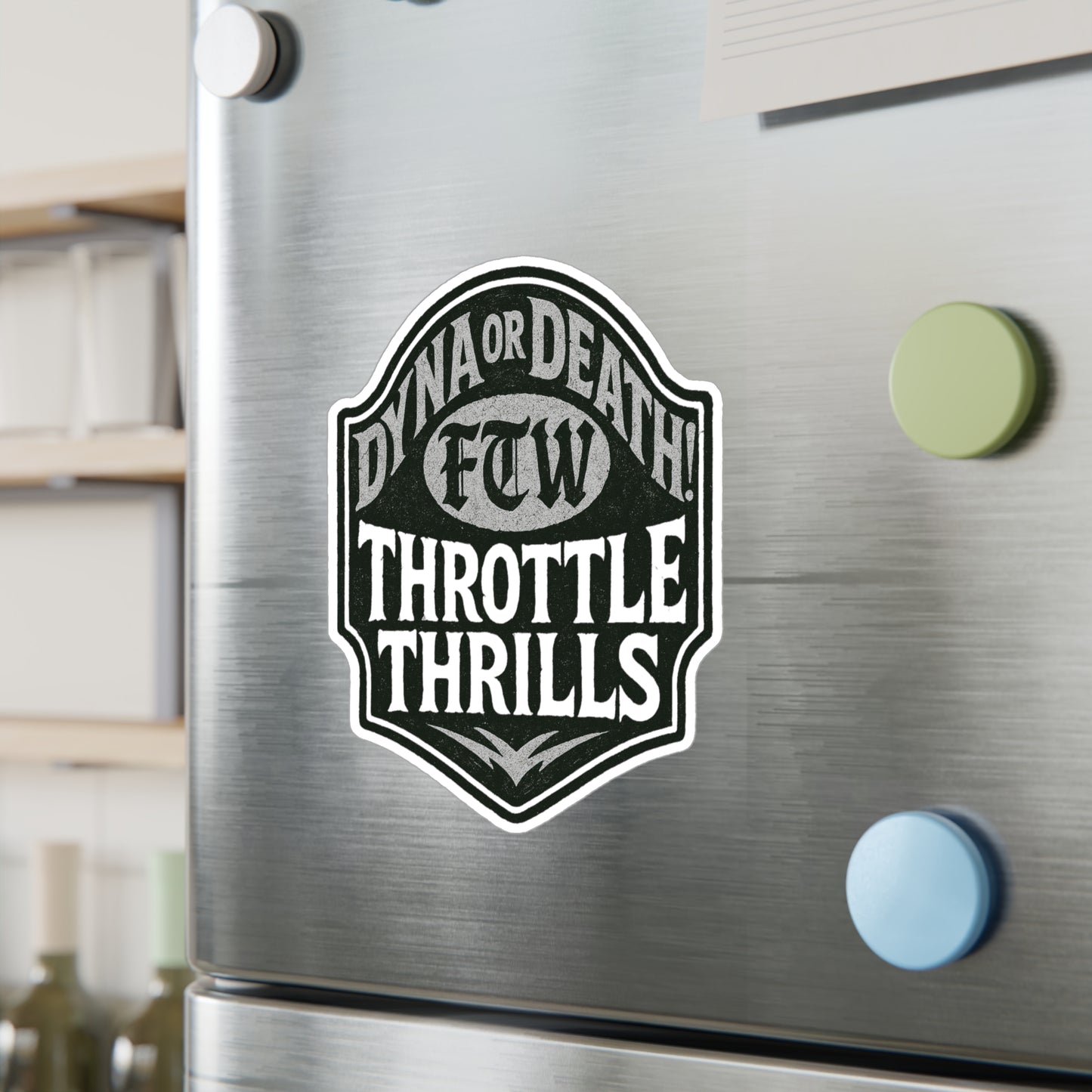 Dyna or Death! Classic Monochrome Edition Sticker